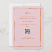 Invitation Doodle Nourriture Mariage Rose Shower (Dos)