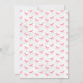 Invitation Doodle Pink Bow Baby Girl 1er anniversaire (Dos)