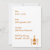 Invitation Doodle tendance à main style nuptiale Brunch douch (Dos)
