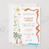 Invitation Doodle Whimsical branché main Drawn Beach Wedding (Devant)