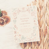 Invitation Doodle Whimsical Favorite Things Noël