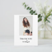 Invitation Doodled Heart Graduation Thank You Card (Debout devant)