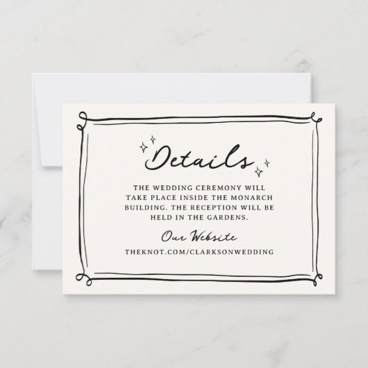 Invitation Doodles à main fantaisie (Devant)