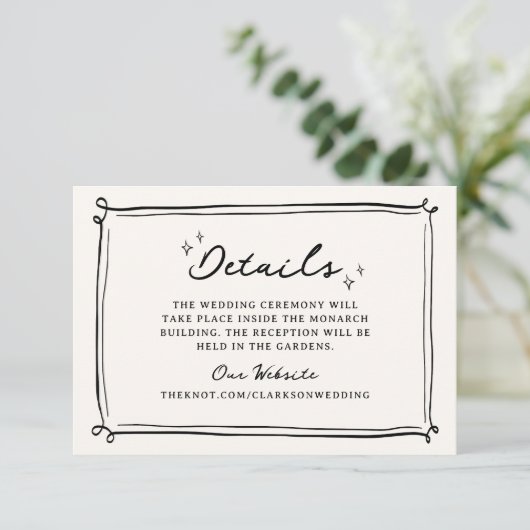 Invitation Doodles à main fantaisie (Debout devant)