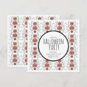 Invitation Doodles Citrouilles de la fête d'Halloween (Devant / Derrière)