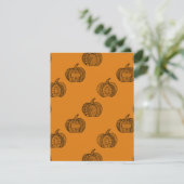 Invitation Doodles d'Halloween boho mandala citrouilles Autom (Debout devant)