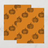 Invitation Doodles d'Halloween boho mandala citrouilles Autom (Devant / Derrière)