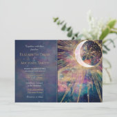 Invitation Doodles dorés de Nebula Sun Moon Mandala (Debout devant)