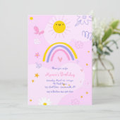 Invitation Doodles fête d'anniversaire (Debout devant)