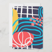 Invitation Doodles funky fête d'anniversaire (Dos)