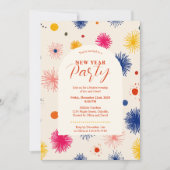 Invitation Doodles Titré à la main Fête du Nouvel An Abstrait (Devant)