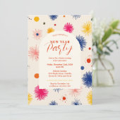 Invitation Doodles Titré à la main Fête du Nouvel An Abstrait (Debout devant)