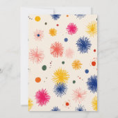 Invitation Doodles Titré à la main Fête du Nouvel An Abstrait (Dos)