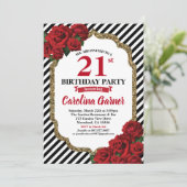 Invitation d'or à 21e anniversaire de la rose roug (Debout devant)
