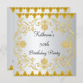 Invitation d'or blanc le plus populaire (Devant / Derrière)