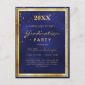 Invitation d'or bleu marine (Devant)