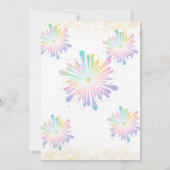 Invitation d'or cravate-Dye Anniversaire Rainbo (Dos)