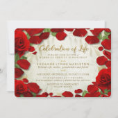 Invitation d'or de cérémonie commémorative de (Dos)