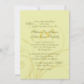 Invitation d'or de Flourish de libellules (Dos)