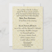 Invitation d'or des Mariages catholiques tradition (Dos)