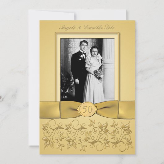 Invitation d'or du 50e anniversaire (Devant)