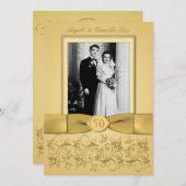 Invitation d'or du 50e anniversaire (Devant / Derrière)