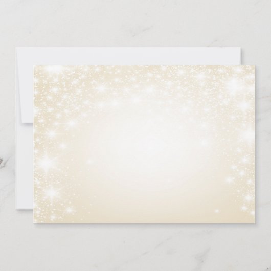 Invitation d'or élégante de fête de vacances (Dos)