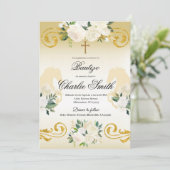 Invitation d'or espagnole Bautizo (Debout devant)