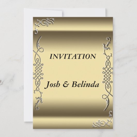 Invitation d'or Invitation de mariage (Devant)