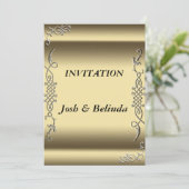 Invitation d'or Invitation de mariage (Debout devant)