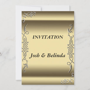 Invitation d'or Invitation de mariage