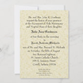Invitation d'or Mariage catholique traditionnelle (Dos)