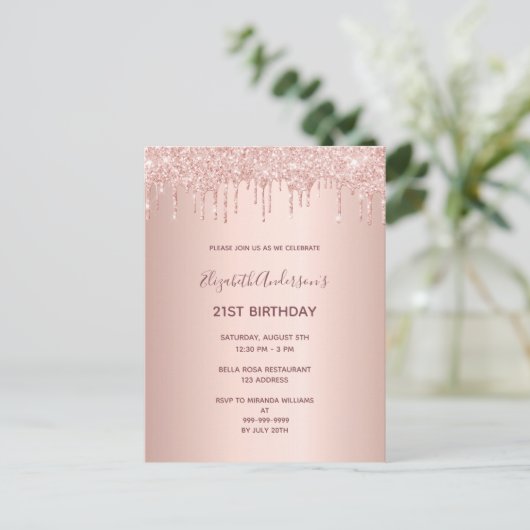 Invitation d'or rose (Debout devant)