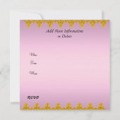 Invitation d'or rose la plus populaire (Dos)