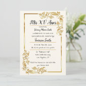 Invitation Dorado Quinceañera (Debout devant)