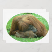 Invitation d'orang-outan (Devant / Derrière)