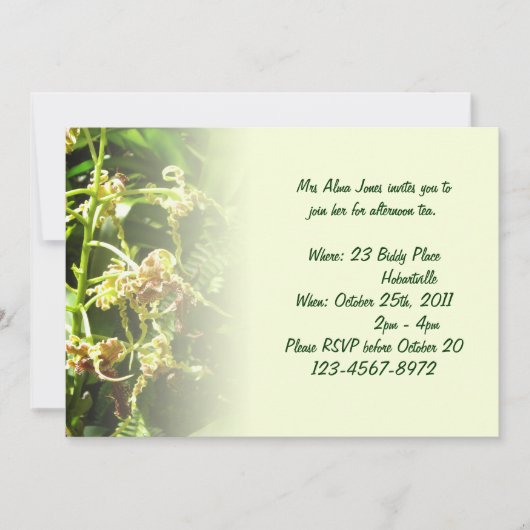 Invitation d'orchidées (Devant)