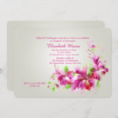 Invitation d'orchidées de Dendrobium (Devant / Derrière)