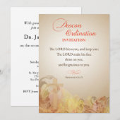 Invitation d'ordination de diacre Écriture (Devant / Derrière)