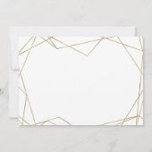 Invitation Doré Géométrique Moderne Dîner de répétition éléga (Dos)