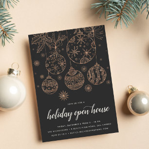 Invitation Doré   Holiday Open House Party