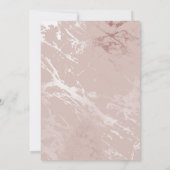 Invitation doré rose rose rose rose moderne élégant quinceane (Dos)