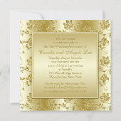 Invitation dorée avec paillettes FAUX pour le 50e (Dos)