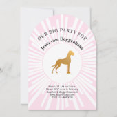 Invitation dorée pour grande fête canine noire (Dos)