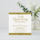 Invitation dorée pour la célébration du 50e annive (Debout devant)
