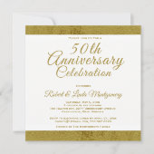 Invitation dorée pour la célébration du 50e annive (Devant)