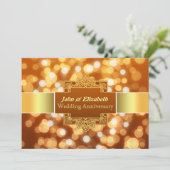 invitation dorée pour la fête d'anniversaire de ma (Debout devant)