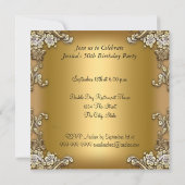 Invitation dorée pour les 50 ans (Dos)