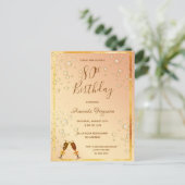 Invitation dorée pour les 80 ans (Debout devant)