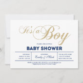 Invitation Dorée | Typographie moderne C'est un Baby shower g (Devant)
